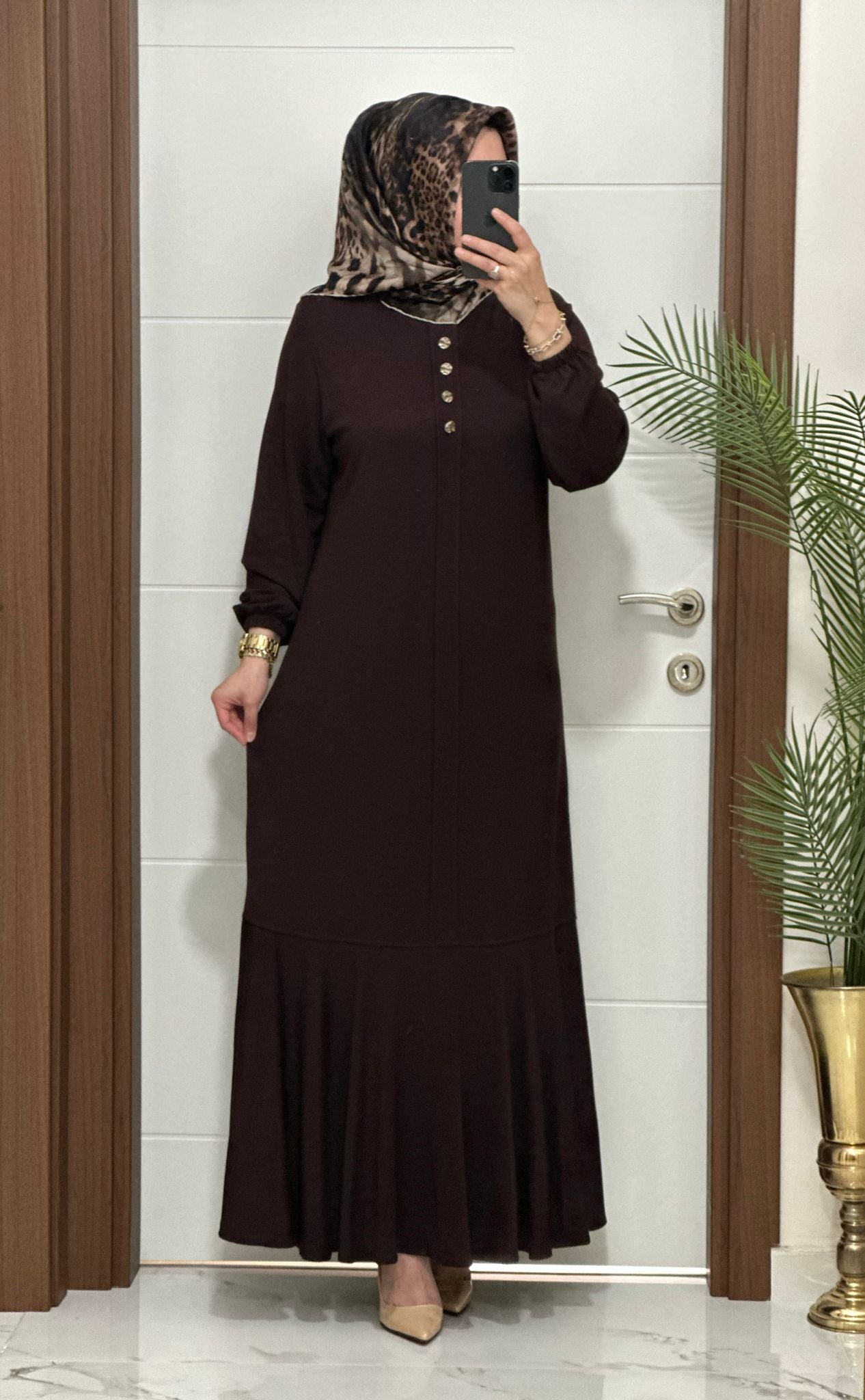 Yeni Sezon Ediz Volanlı Elbise Ürün kodu :25307