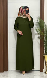 OMUZ DÜĞMELİ LEYLA ELBİSE Ürün kodu :F11