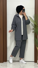 YAKA TAŞLI FERMUARLI İKİLİ TAKIM Ürün kodu: 7146