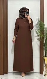 OMUZ DÜĞMELİ LEYLA ELBİSE Ürün kodu :F11