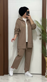 YAKA TAŞLI FERMUARLI İKİLİ TAKIM Ürün kodu: 7146