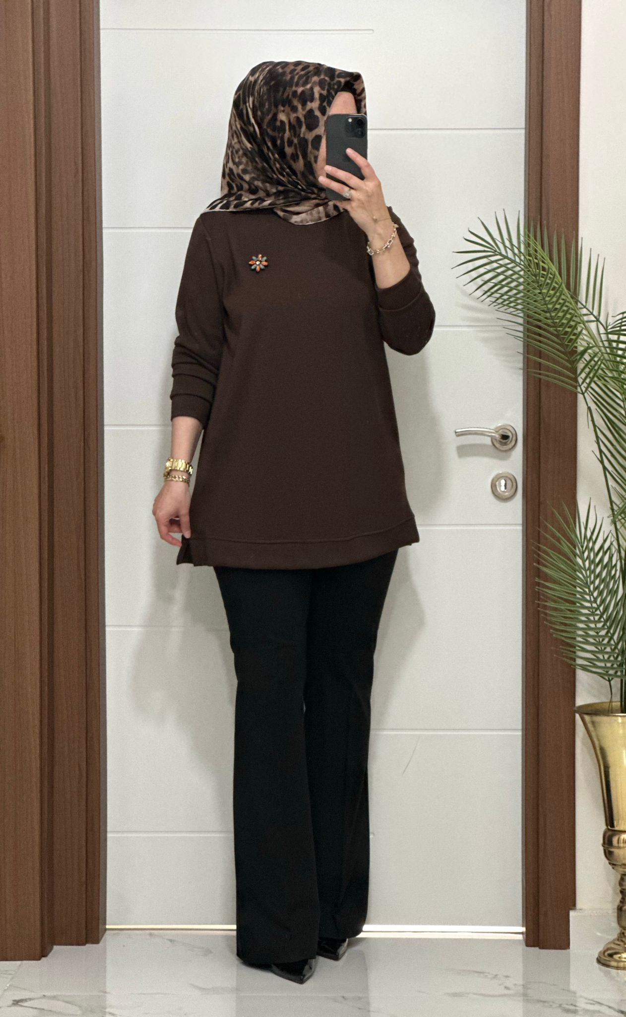 Broş Hediyeli Şık Tunik Büyük Beden Seçenekleri İle Stokta Ürün kodu :1550