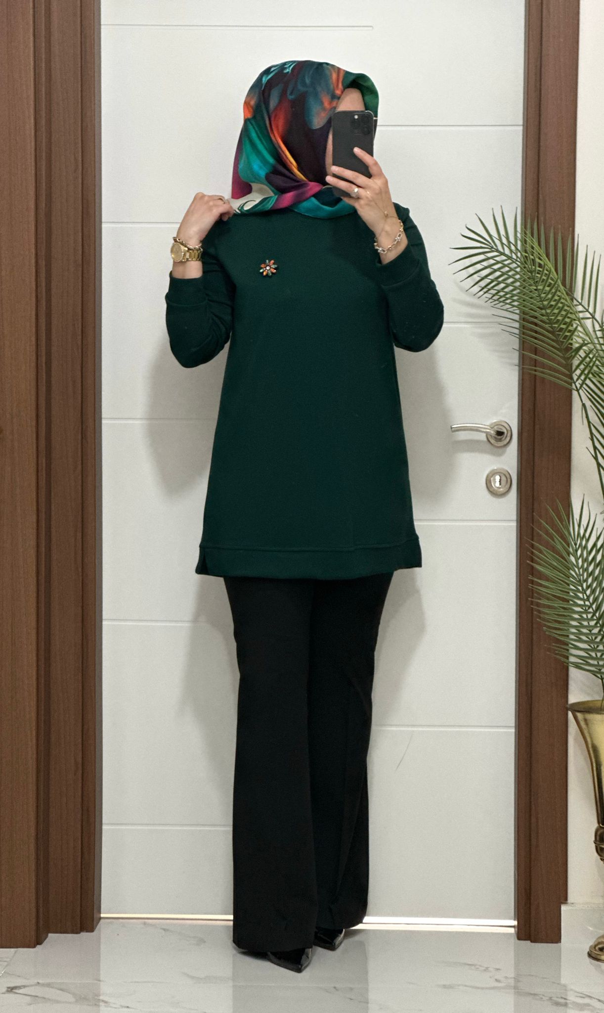 Broş Hediyeli Şık Tunik Büyük Beden Seçenekleri İle Stokta Ürün kodu :1550