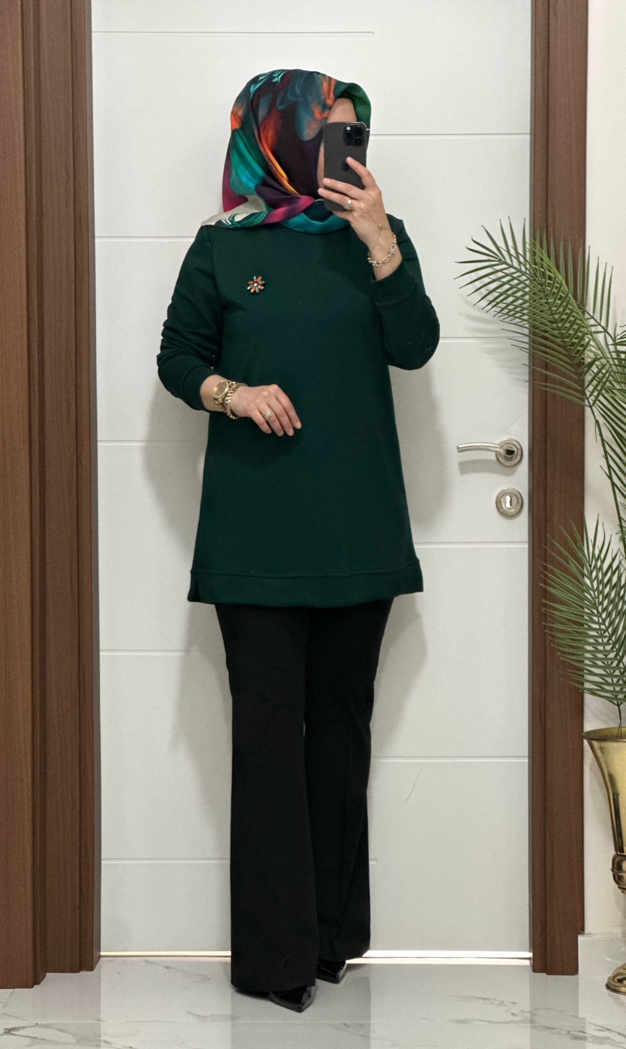 Broş Hediyeli Şık Tunik Büyük Beden Seçenekleri İle Stokta Ürün kodu :1550