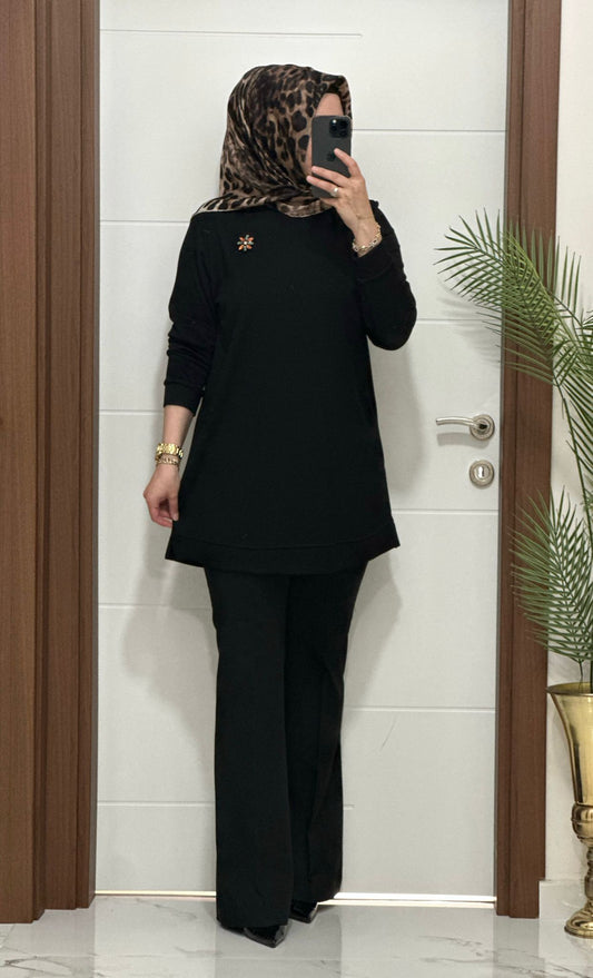 Broş Hediyeli Şık Tunik Büyük Beden Seçenekleri İle Stokta Ürün kodu :1550