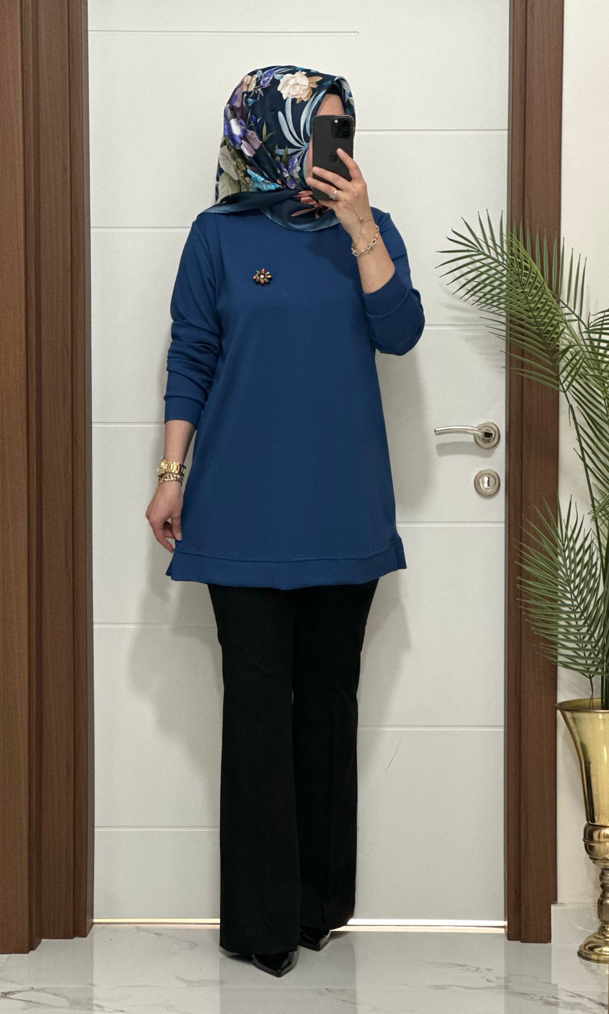 Broş Hediyeli Şık Tunik Büyük Beden Seçenekleri İle Stokta Ürün kodu :1550