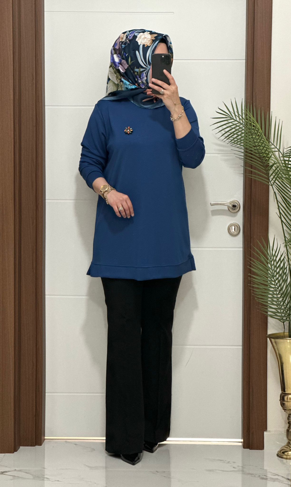 Broş Hediyeli Şık Tunik Büyük Beden Seçenekleri İle Stokta Ürün kodu :1550