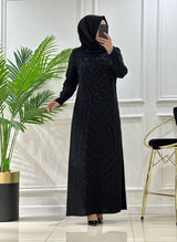 🌟YENİ SEZON BÜYÜK BEDEN TAM BOY TAŞLI ABİYE 🌟 Ürün kodu:7224