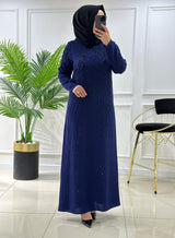 🌟YENİ SEZON BÜYÜK BEDEN TAM BOY TAŞLI ABİYE 🌟 Ürün kodu:7224