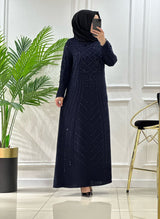 🌟YENİ SEZON BÜYÜK BEDEN TAM BOY TAŞLI ABİYE 🌟 Ürün kodu:7224