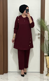 🦋YENİ SEZON DÜĞME DETAY YAKAMOZ TAKIM  🦋 Ürün kodu :1313