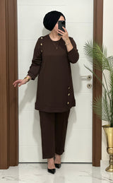 🦋YENİ SEZON DÜĞME DETAY YAKAMOZ TAKIM  🦋 Ürün kodu :1313