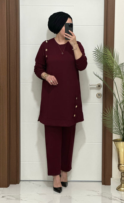 Yeni Sezon Düğme Detay Yakamoz Takım Ürün kodu :1313