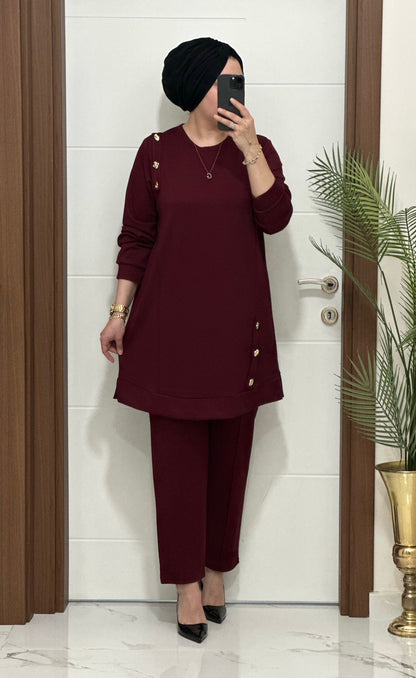 Yeni Sezon Düğme Detay Yakamoz Takım Ürün kodu :1313