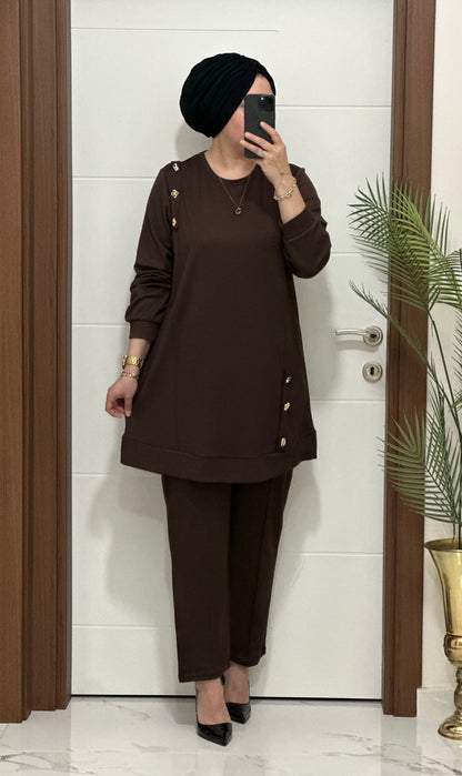 Yeni Sezon Düğme Detay Yakamoz Takım Ürün kodu :1313