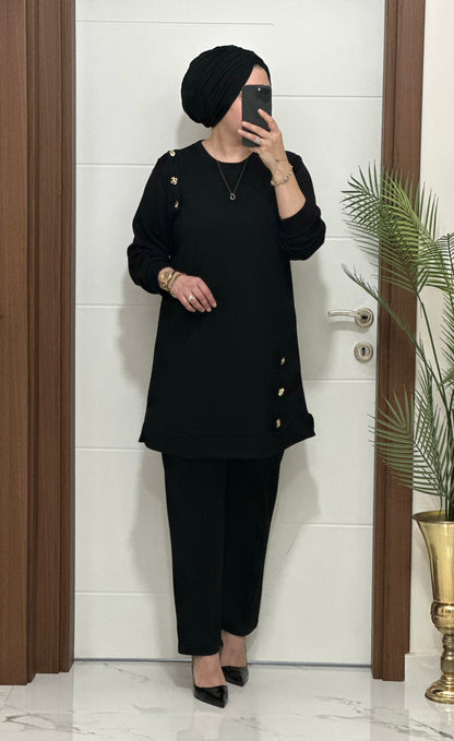 Yeni Sezon Düğme Detay Yakamoz Takım Ürün kodu :1313