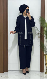 CEP TAŞLI ŞIK İKİLİ TAKIM Ürün kodu:7150