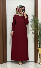 OMUZ DÜĞMELİ LEYLA ELBİSE Ürün kodu :F11