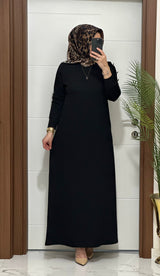 OMUZ DÜĞMELİ LEYLA ELBİSE Ürün kodu :F11