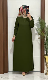 OMUZ DÜĞMELİ LEYLA ELBİSE Ürün kodu :F11