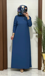 OMUZ DÜĞMELİ LEYLA ELBİSE Ürün kodu :F11