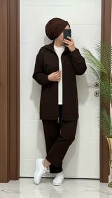 YAKA TAŞLI FERMUARLI İKİLİ TAKIM Ürün kodu: 7146